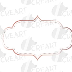 Rose Gold Classic Frames, Printable Borders and Calligraphic Swirls ...
