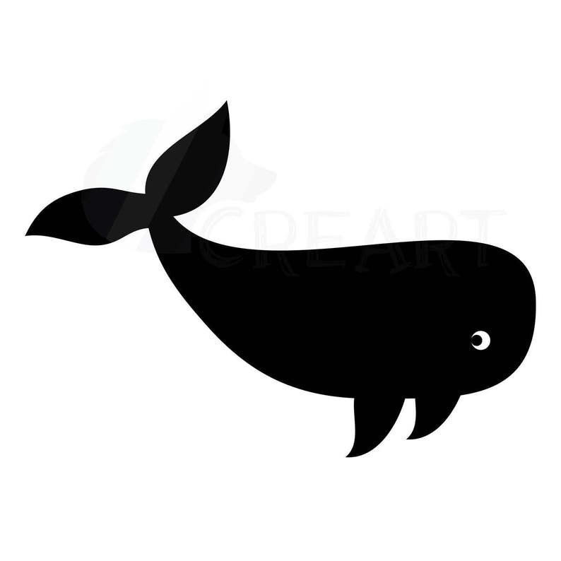 Whale Cute Whales Silhouette pack. Eps png jpg pdf svg | Etsy
