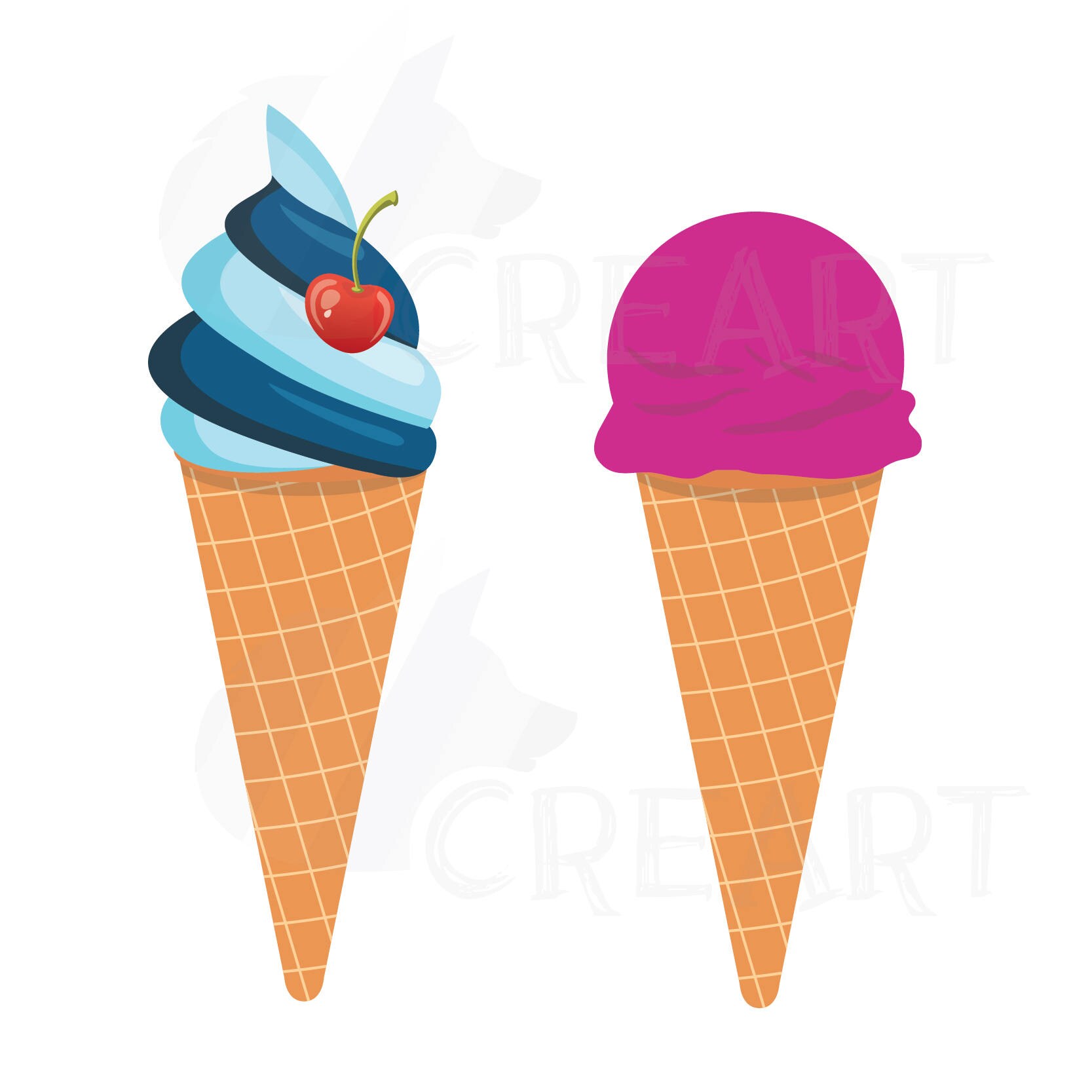 Ice Cream Party Clipart Collection Delicious. Clipart DIY Etsy