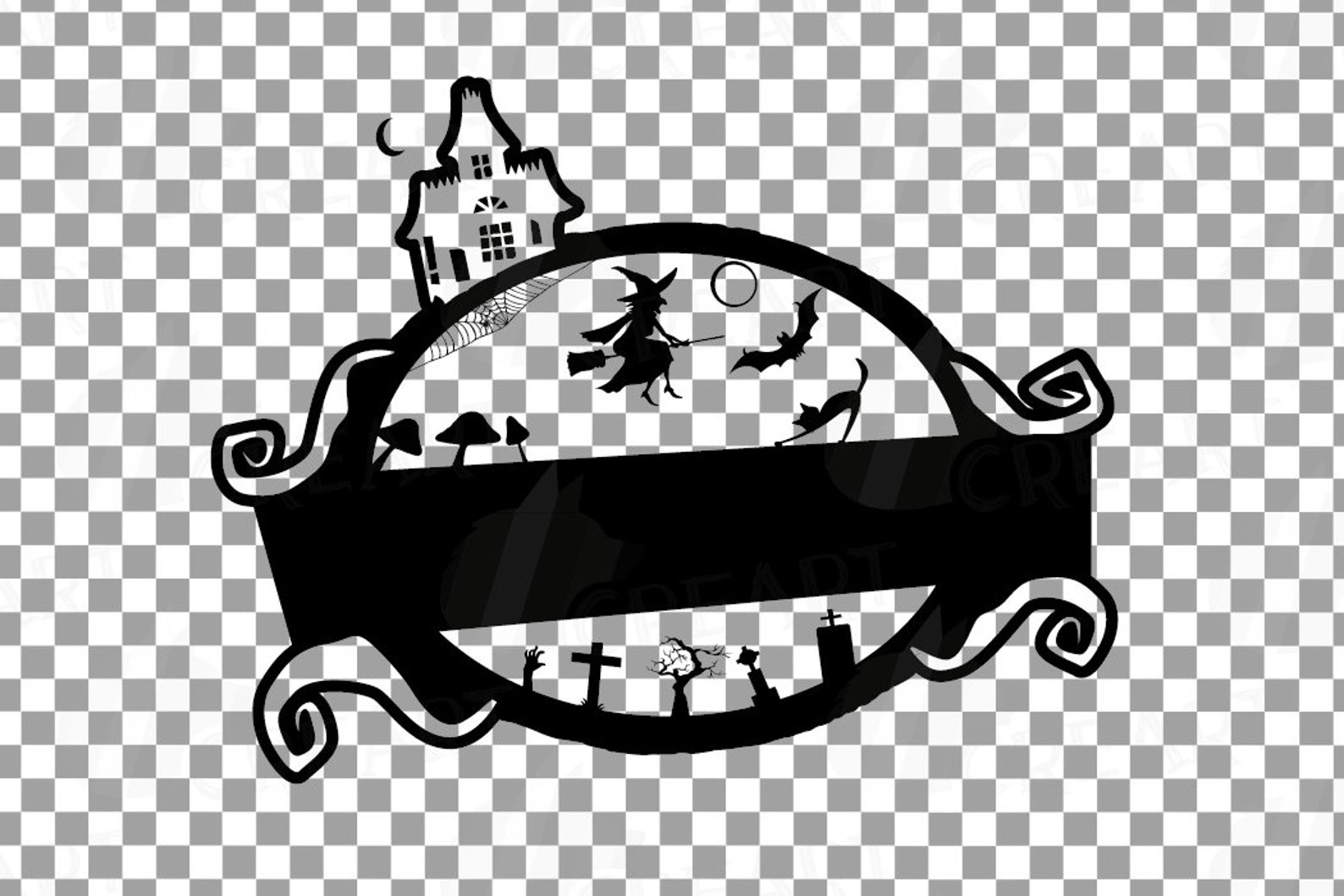 Halloween Digital Decor Frames. Halloween Wall Decor Photo Etsy