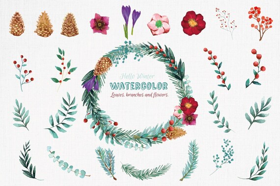 Download Clip Art Art Collectibles Svg Watercolor Flowers And Leafs Wreath Vector Files Included Watercolor Floral Wreath Valentine Clip Art Pack Eps Jpg Valentine Png