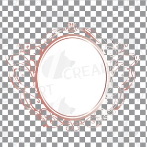 Rose Gold Classic Frames, Printable Borders and Calligraphic Swirls ...