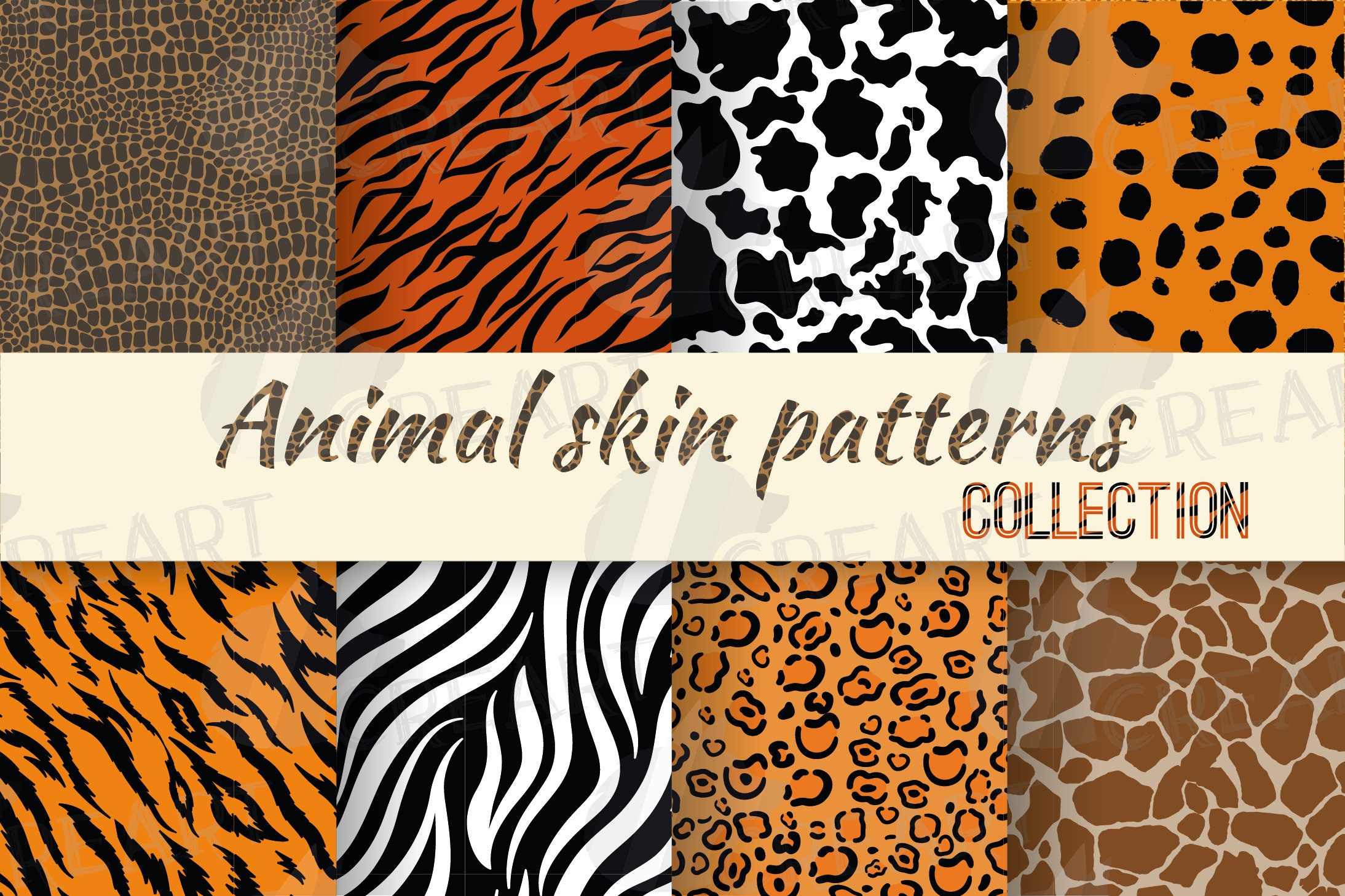 Wild Animal Skin Seamless Patterns Animal Skin Textures - Etsy Wild Animal Skin Seamless Patterns Animal Skin Textures - Etsy