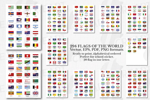 Printable World Flags With Names