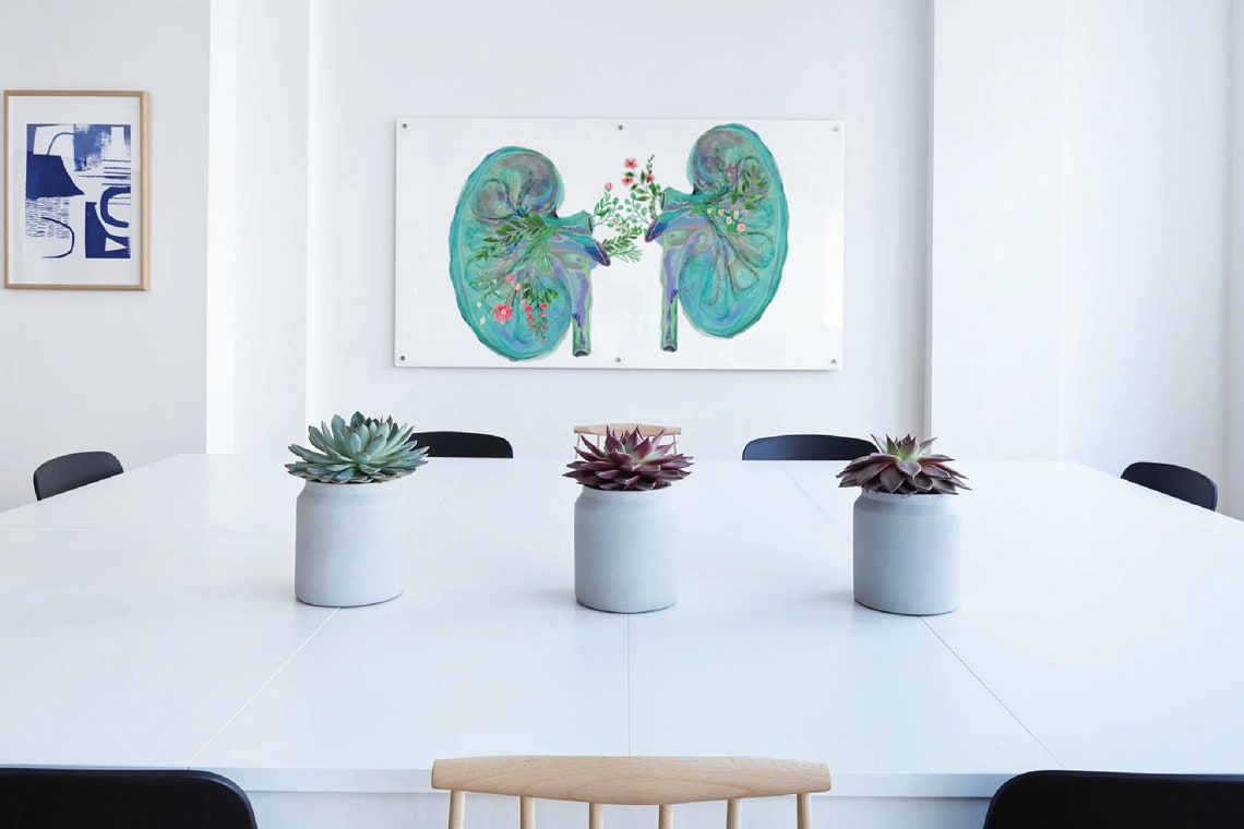 Floral Anatomical Kidneys Decor Design. Floral Human Kidney - Etsy