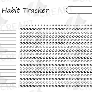 Printable Square and Circular Habit Trackers. Sleep and Mood Trackers ...
