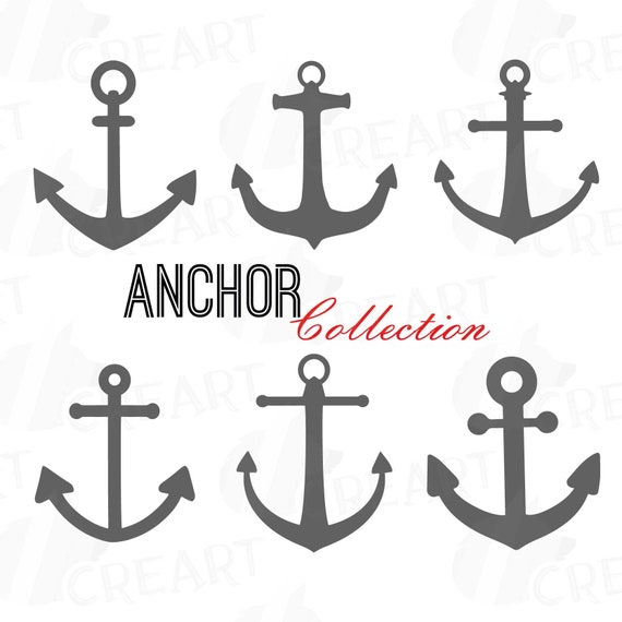 Anchor Clip Art Collection, Anchor Pack, Nautical Anchor Files
