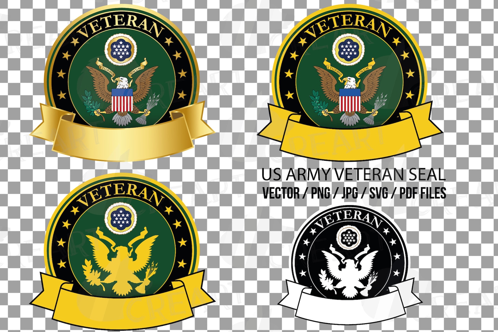US Army Veterans Printable and Customizable Seal. Military | Etsy