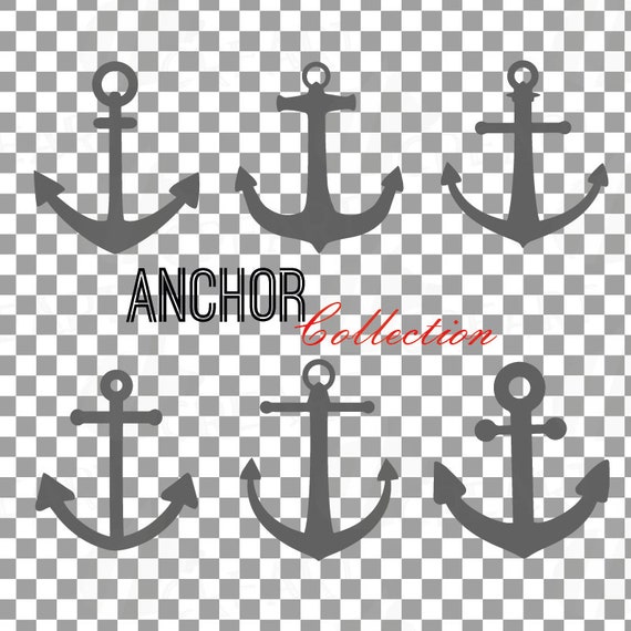 Anchor Clip Art Collection, Anchor Pack, Nautical Anchor Files
