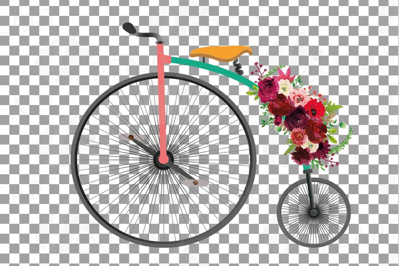 Download Floral High Wheelers Clip Art Pack Vintage Floral Penny Farthing Boho Bycicle Svg Vector Illustrator Corel Files Included Jpg Png Clip Art Art Collectibles Efp Osteology Org