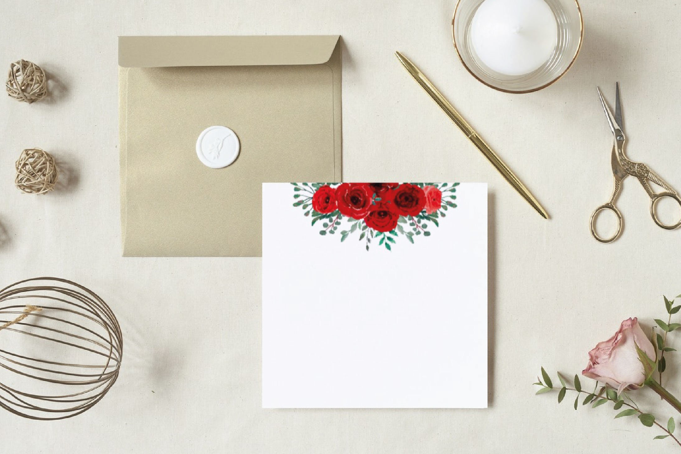 Red Rose Bouquets Watercolour Clip Art. Wedding and Valentine - Etsy