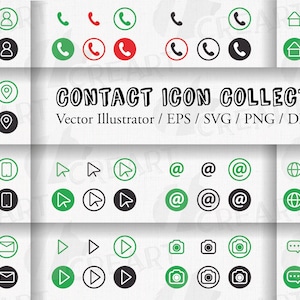 Kontakt Icons Set in Vektor, SVG, EPS, PNG. 87 Icons für deine Visitenkarte, Website oder dein Blog. Alle Kontakt-Logo in 6 verschiedenen Stil & Farbe