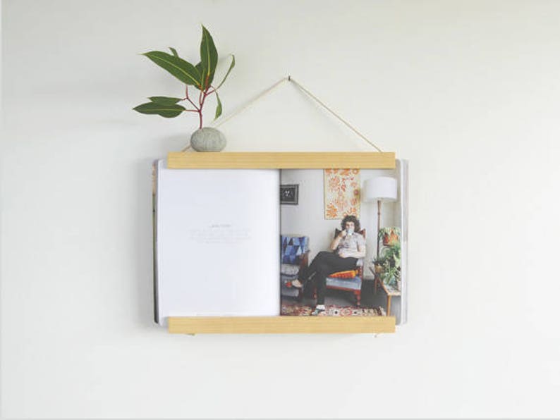 Buchrahmen Nachhaltig Kiefer Holz Wandkunst Wand Dekor Etsy