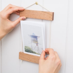 Kartenrahmen, Leichtholz, Altholz, Wandkunst, Grußkarte, Postkarte, Fotografie, Aufhänger, australisches Hartholz, verstellbares Design