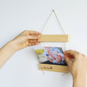 Cadre photo, cadre pour cartes, durable, pin, décoration murale, décoration de chambre d'enfant, cadre, présentoir pour cartes de voeux, cartes postales, photos et impressions, écologique
