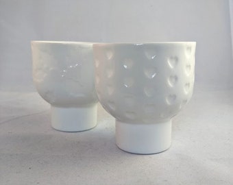 Pair of ceramic goblets