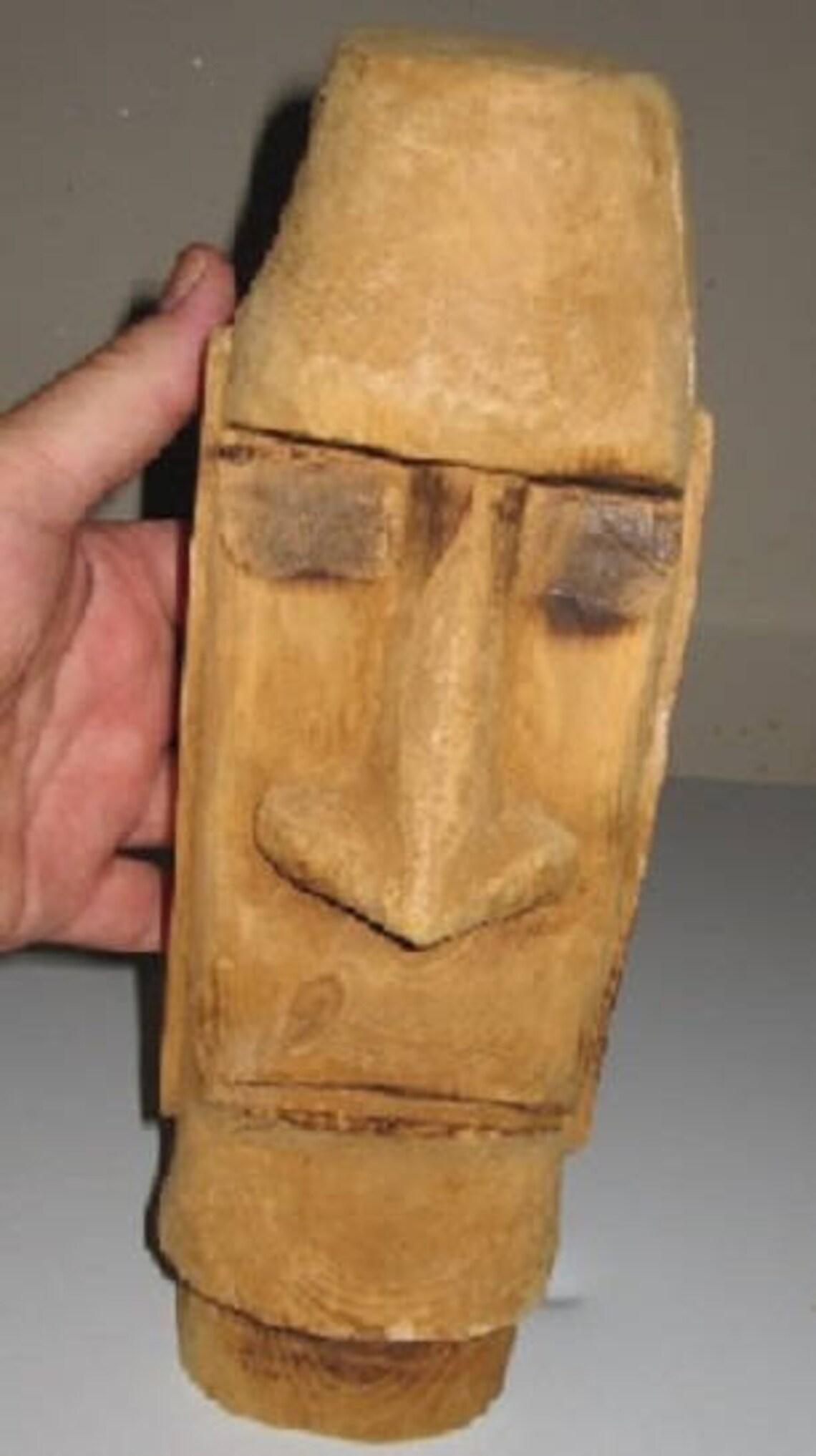 Easter Island Wood Head Carving Great Gift for Conversation Etsy UK
