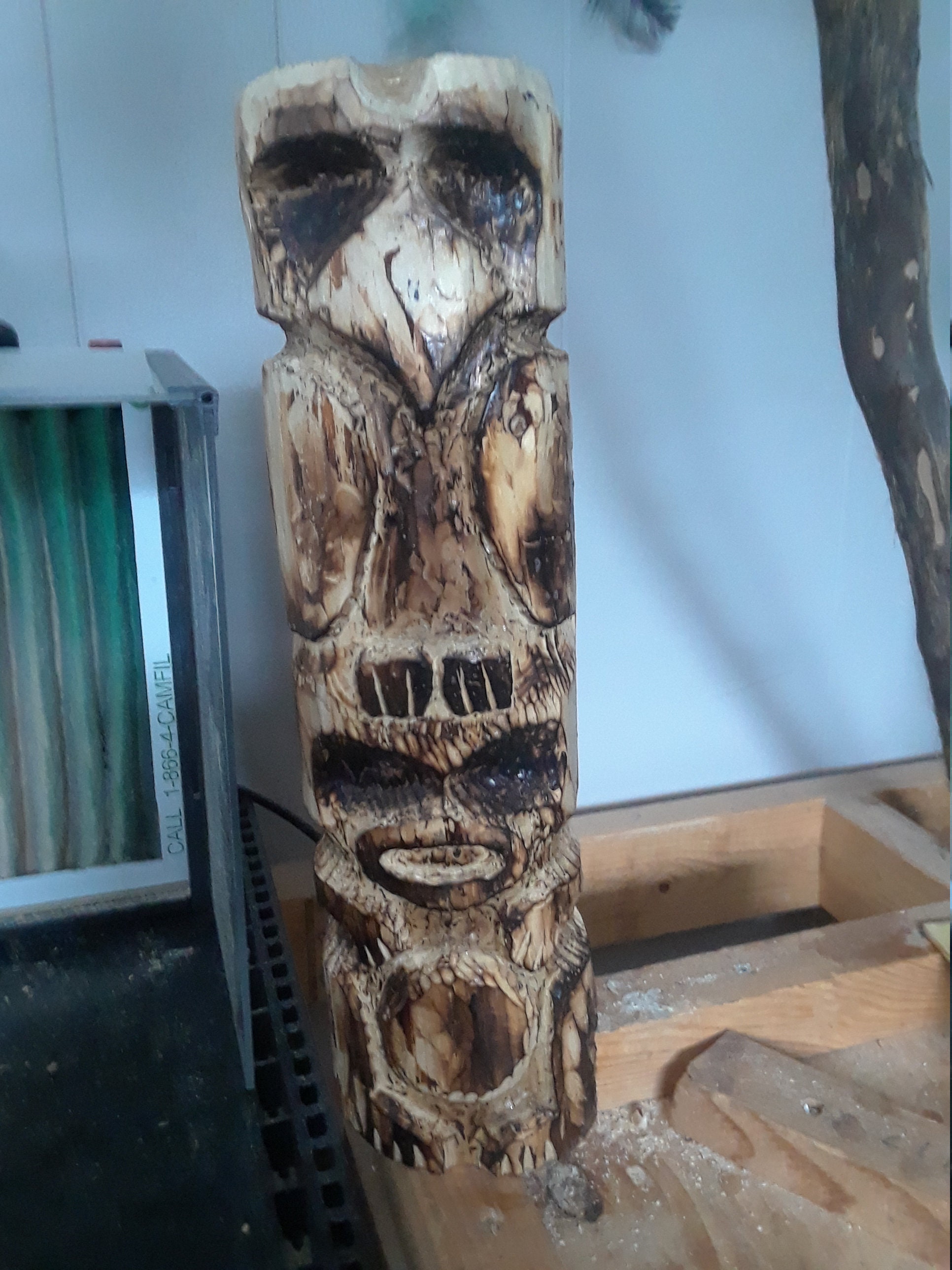 Totem Pole 14 inch Spirit Animal home cottage lodge decor