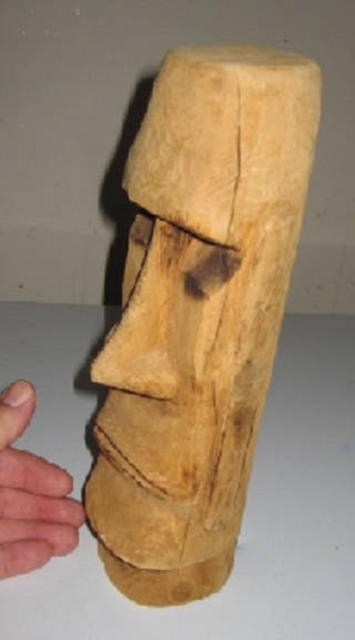 Easter Island Wood Head Carving Great Gift for Conversation Etsy UK