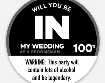 Groomsman Proposal / Best Man Proposal / Be My Groomsman / Groomsman Gift / Best Man Gift / Personalized Proposal / Funny Unique / Funny