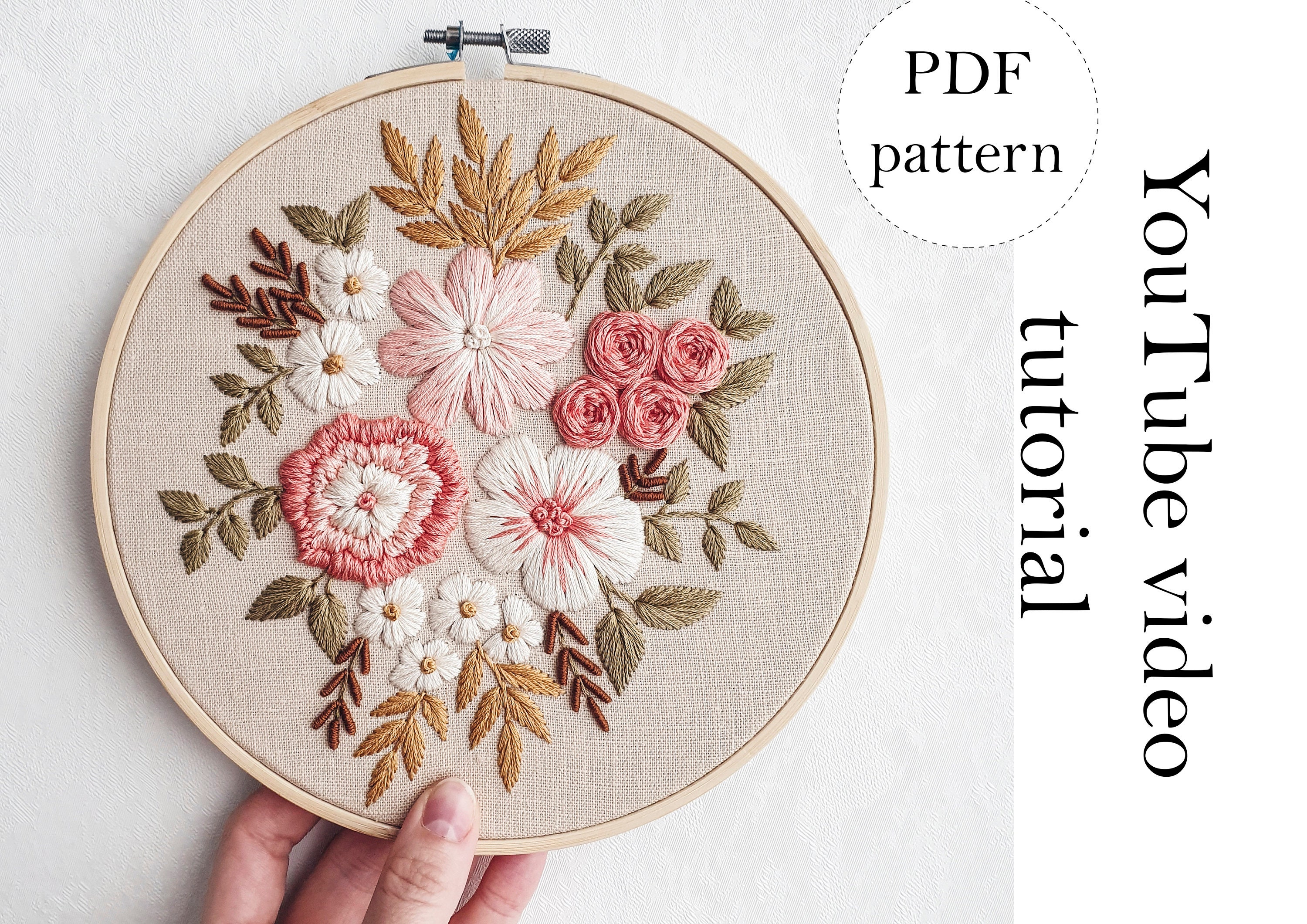 Hand embroidery pattern - Embroidery pattern - Embroidery designs - E…