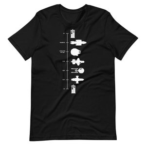 Sci-Fi Spaceship Timeline T-Shirt - Sci-Fi Shirt, Mens' Gift, Women's Gift, Geeky Shirt, Nerdy Shirt