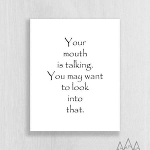Wall Art Print - Firefly Quote - Instant Download - Typography art print, quote print, digital download, black and white print