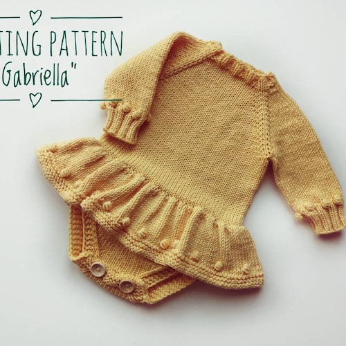 Hand Knitting PATTERN in English Sizes 69 / 912 / 1218 Etsy