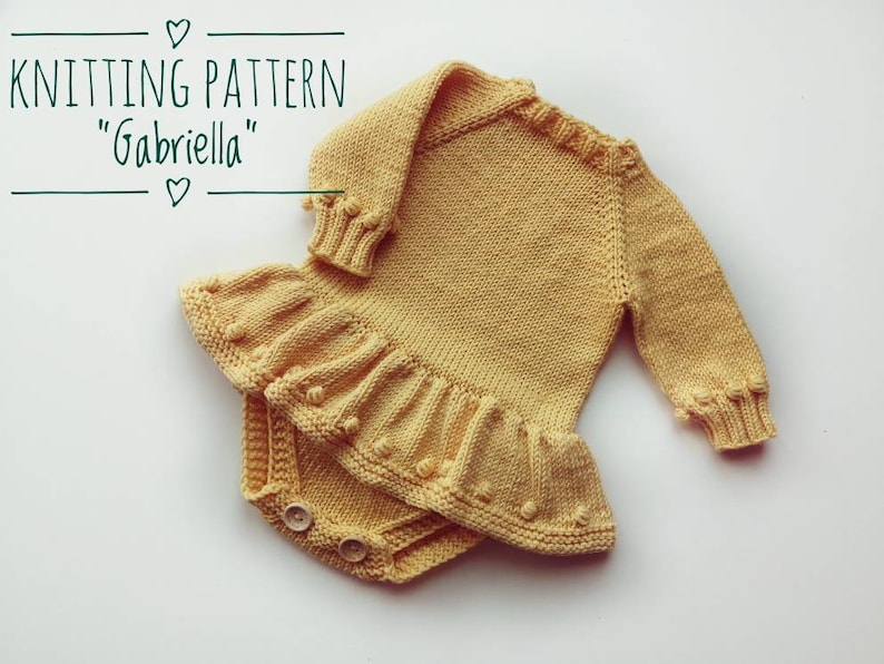 Hand Knitting PATTERN in English Sizes 69 / 912 / 1218 Months 74/80