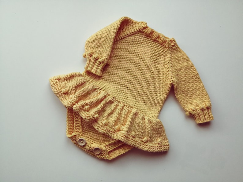 Romper knitting pattern, knitted skirt romper, knitted romper, baby girl romper, boho style dress, newborn babysuit, infant overall outfit