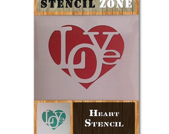 Heart Shape Love Mylar Airbrush Painting Wall Art Crafts Stencil 4