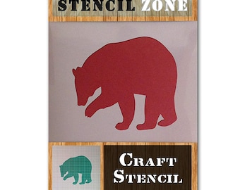 Bear Wild Animal Forest Mammal Mylar Airbrush Painting Wall Art Crafts Stencil 3
