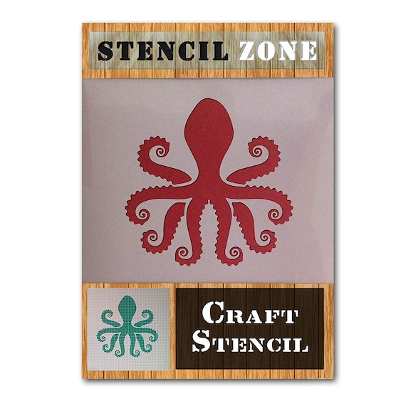 Octopus Stencil Craft Stencil Airbrush Card making Animal Stencil