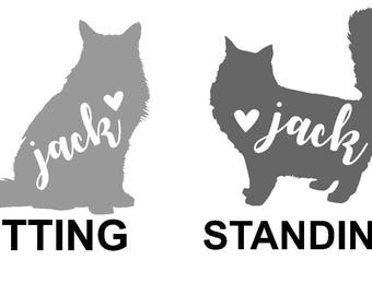 Details about / Vinyl Decal Cat Play Silhouette Animal Personal Decal Stickers Sizes /& Colors