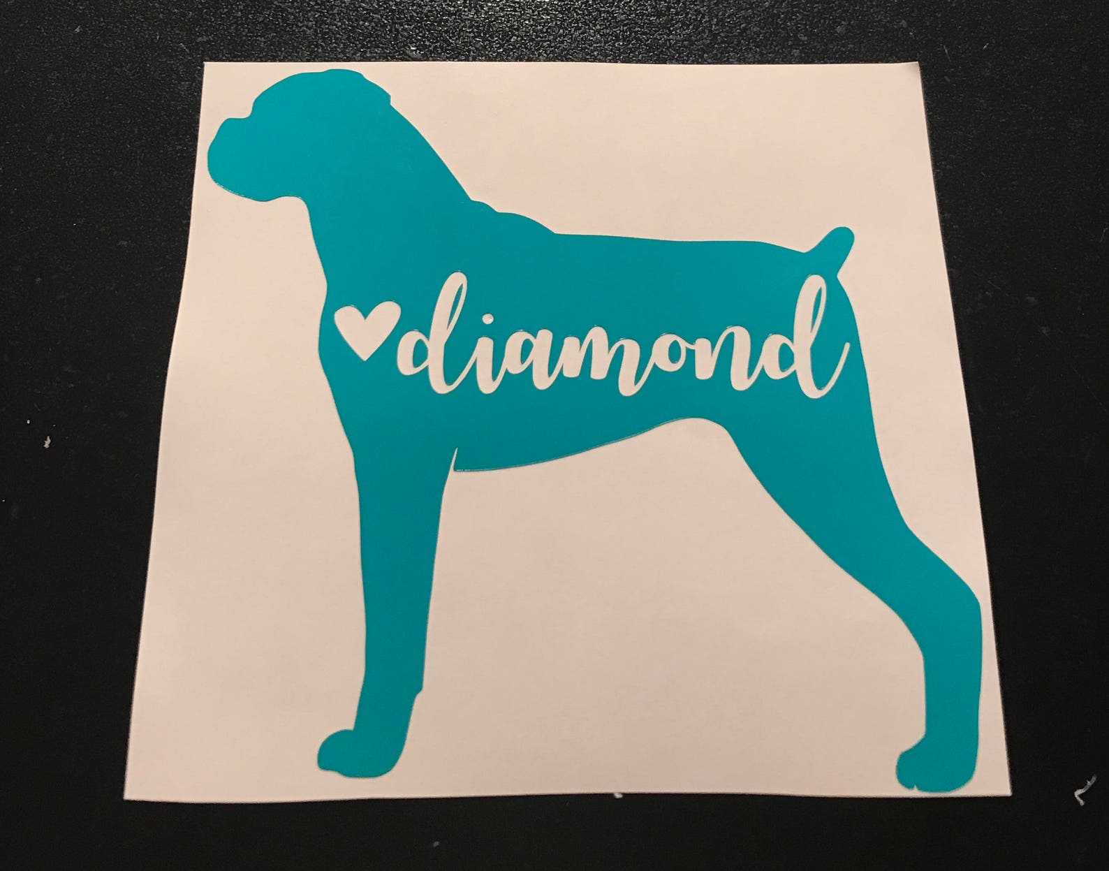 Boxer Dog Vinyl Decal Dog Decal Pet Personalized Decal Etsy