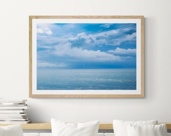 Outer Banks Blues 1034 Photo Art Unmatted Print, Ocean at OBX, Outer Banks photo, OBX photography, Ocean Wall Art, Coastal Decor, Blue Sky