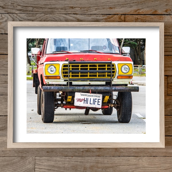 HI Life Ford Pickup Truck,  Ocracoke Island NC, Outer Banks Art, Outer Banks photography, OBX scenery, authentic Outer Banks art