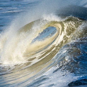 Golden Hour Curl 6765, Outer Banks Art, OBX Photography, OBX Wave Action, Authentic Outer Banks Art