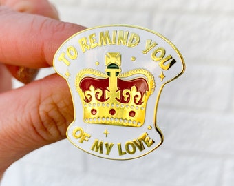 Hamilton King George 'To Remind you of my love' enamel lapel pin badge brooch