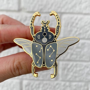 The Goliath - Celestial Beetle insect Enamel lapel pin badge brooch