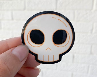 Glossy cute Skull Sticker Halloween Skull Sugar skull dia de los muertos