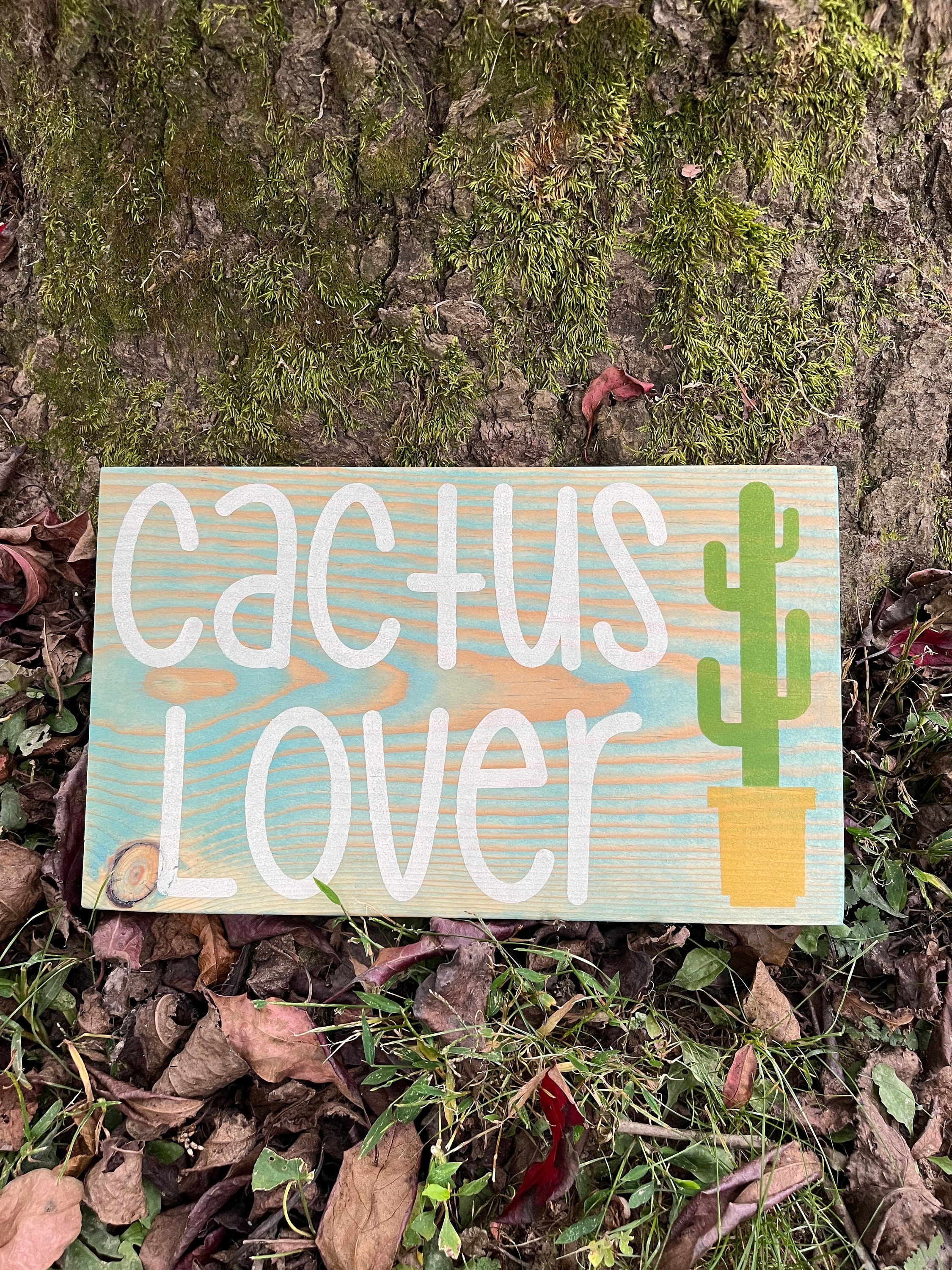 Rustic Cactus Sign Cactus Lover Sign, Wooden Cactus Sign, Wooden Decor, Handmade Decor ...