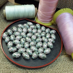 Lose Cloisonne Oval Perlen 20 Stück / Lot