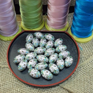 Lose Cloisonne Oval Perlen 20 Stück / Lot