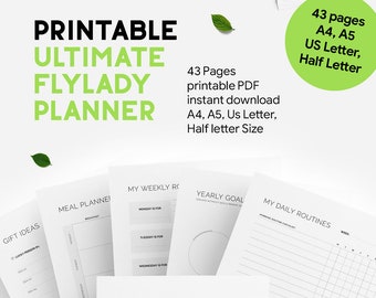 Ultimate flylady planner - A4, A5, Us Letter, Half Letter