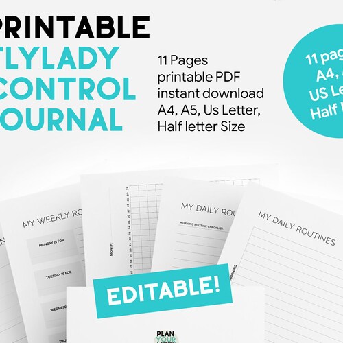 Editable Flylady Control Journal Flylady Planner House Etsy