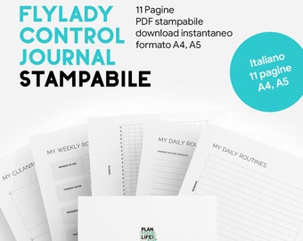 Steuerjournal del metodo flylady in Italiano - pulizie stampabile