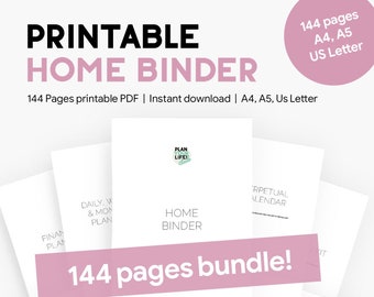 Home management binder printable