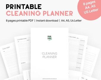 Printable cleaning planner