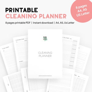 Printable cleaning planner